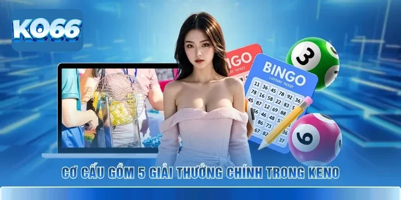 Luật Chơi Keno KO66 Và Cách Theo Dõi Kỳ Quay Dễ Hiểu 3 Cơ cấu gồm 5 giải thưởng chính trong Keno