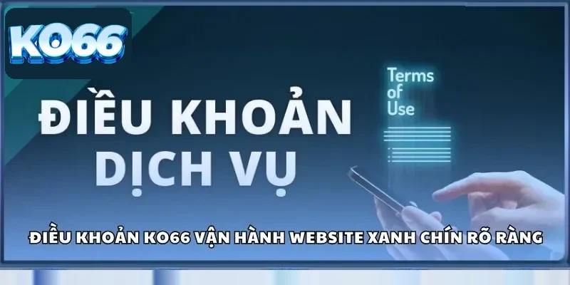 Điều Khoản Ko66 100% Quyền Lợi Cược Thủ Được Bảo Vệ 1 Điều khoản Ko66 vận hành website xanh chín rõ ràng